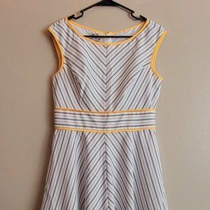 LONDON STYLE Seersucker A-line Summer Dress